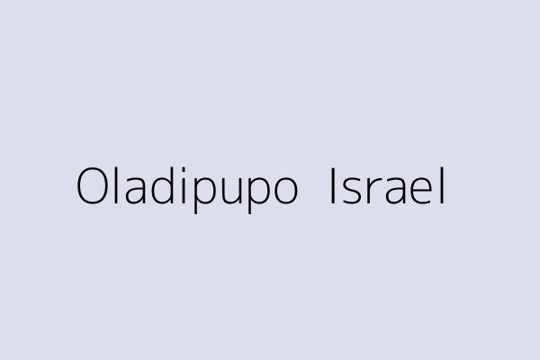 Oladipupo  Israel 